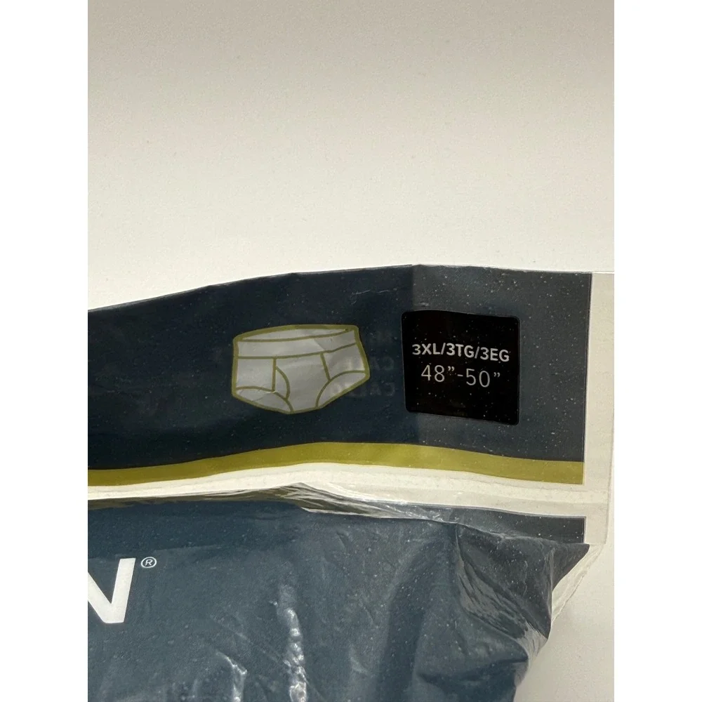 Gildan Mens Cotton Mid-Rise Briefs 3 Pack 3XL 48-50 Black Grey White G1101OPP